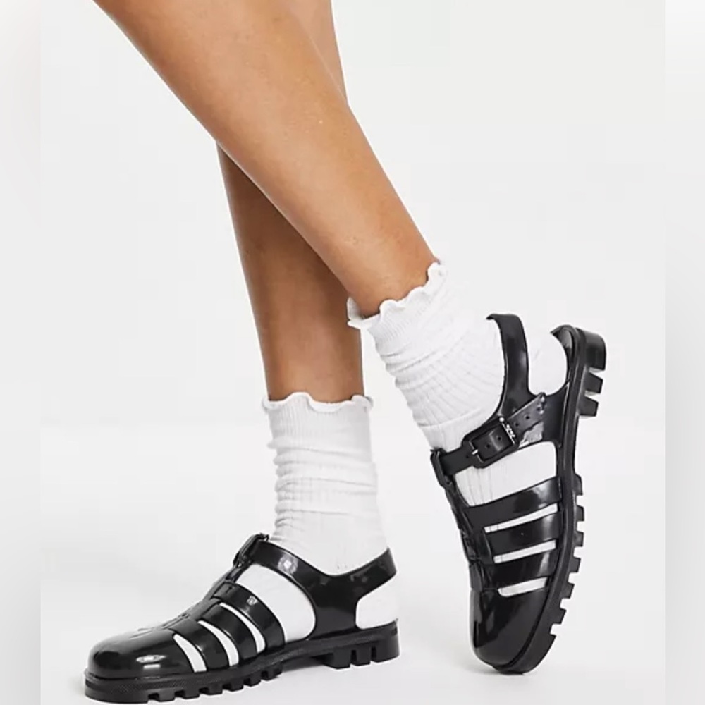 Black Jelly chunky Sandals- JuJu size 8.5